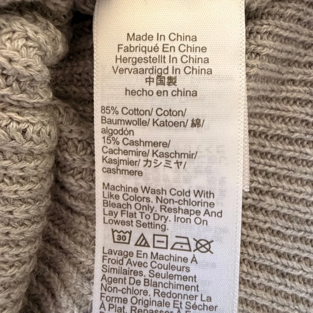 J.Crew Cardigan Sweater Women's M Re-Imagined Cotton Cashmere Button Front